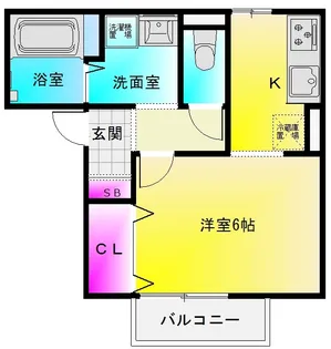 サンフェルティA棟【1階】の間取り