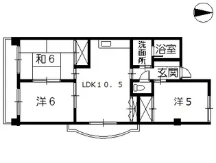 中村ツインビル西館【4階】の間取り