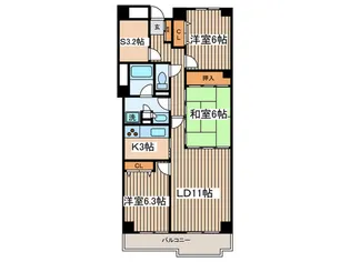 T´s garden府中【7階】の間取り