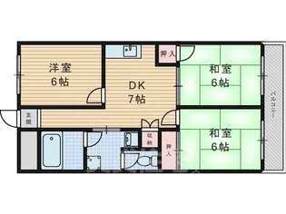 レジデンス浅田【4階】の間取り
