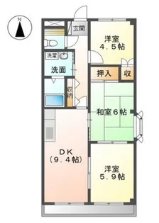 パストラル南町【3階】の間取り