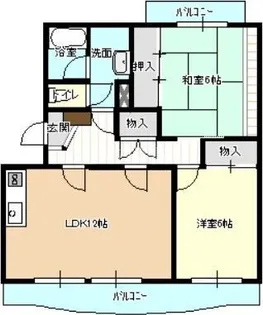 パレス和合【3階】の間取り