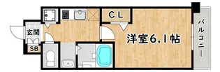 アスヴェル新北野モスト【2階】の間取り
