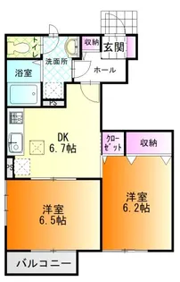 カーサ セレッソ【1階】の間取り