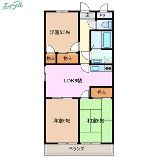 3DKの間取り画像