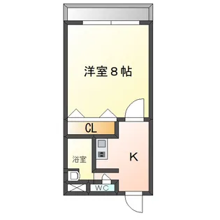 岡山県津山市小原【アパート】の間取り