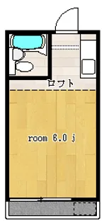 神奈川県川崎市中原区苅宿【アパート】の間取り