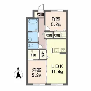 高知県高知市高そね【マンション】の間取り