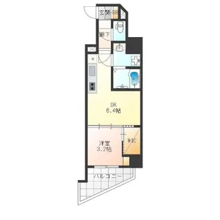 セレニテ難波ミラク参番館【6階】の間取り