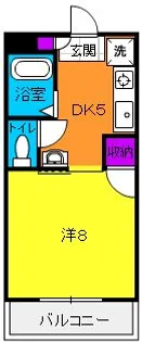 メルヴェーユB【4階】の間取り
