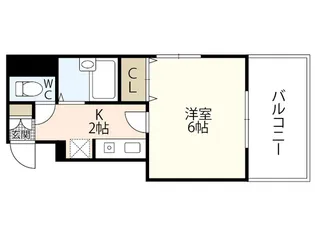シャテロ住吉【1階】の間取り