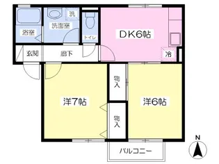 クレセールA棟【2階】の間取り
