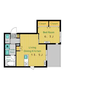 corail blanc【1階】の間取り