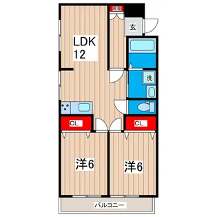 黒沢マンション【2階】の間取り