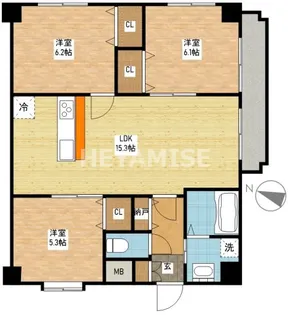 サンリヤン・ガーデン【3階】の間取り