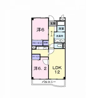 パレスシティ【2階】の間取り