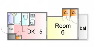 中田ビル三篠【7階】の間取り