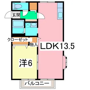 1LDKの間取り画像