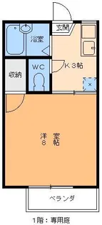 ルミエール持田【1階】の間取り