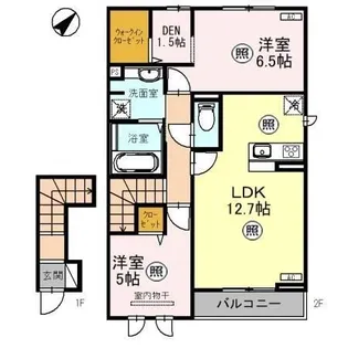 コーポ田村 15【2階】の間取り