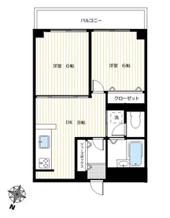 第2小美野マンション【2階】の間取り