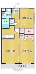 アーリア中一の沢【3階】の間取り