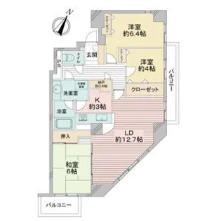 三井農林徳川園ハイツ【6階】の間取り