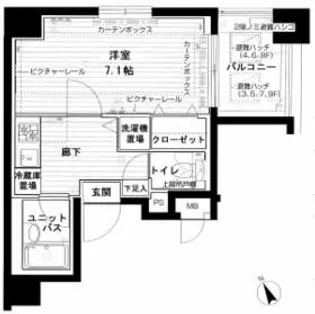 メインステージ四ツ谷【6階】の間取り