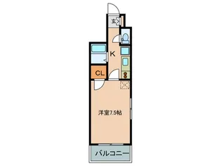 エルグランド天神【7階】の間取り