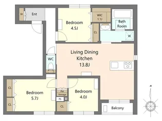 NEROLI Mao【2階】の間取り