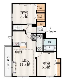 東京都豊島区巣鴨5【マンション】の間取り