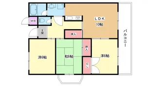 大阪府吹田市五月が丘南【マンション】の間取り