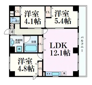 GRAND LATTICE KAWARAMACHI SHICHIJO【3階】の間取り