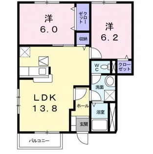 サンガーデンA【1階】の間取り