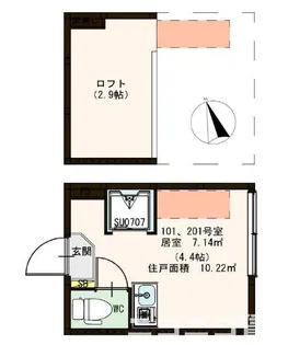 東京都杉並区永福2【アパート】の間取り
