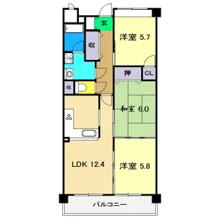 パールリバー【9階】の間取り