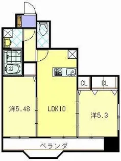 エススリーでじま【6階】の間取り
