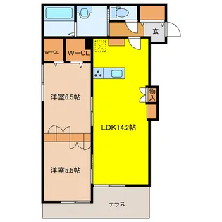 GENS渡瀬 北館【1階】の間取り