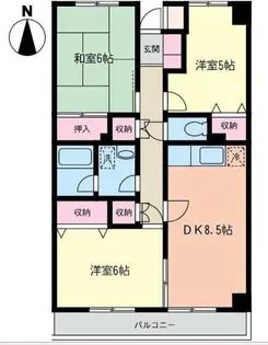3DKの間取り画像