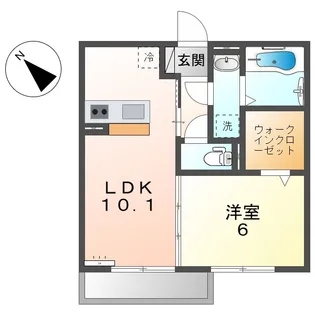 愛知県あま市七宝町安松下屋敷【アパート】の間取り