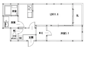 日の出パラシオ【1階】の間取り
