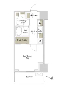プライムメゾン白金台タワー【14階】の間取り