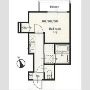 FIORE戸塚壱番館【2階】の間取り
