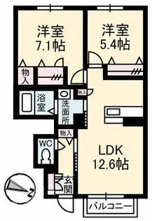 Ecrarge A棟【1階】の間取り