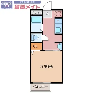 ピアコート栗真【1階】の間取り