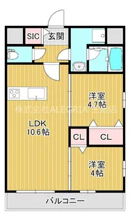 大阪府大阪市東成区玉津1【マンション】の間取り