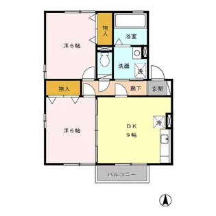 コーポ チェリッシュ B【2階】の間取り