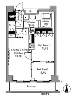 パークアクシス秋葉原【7階】の間取り