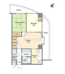 カーサ・プリモ【5階】の間取り