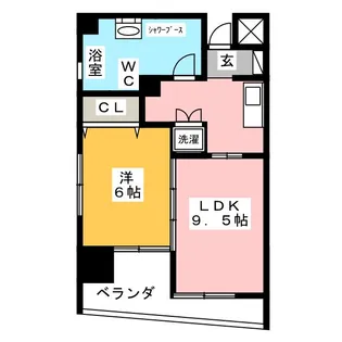 レインボーピア八熊【2階】の間取り